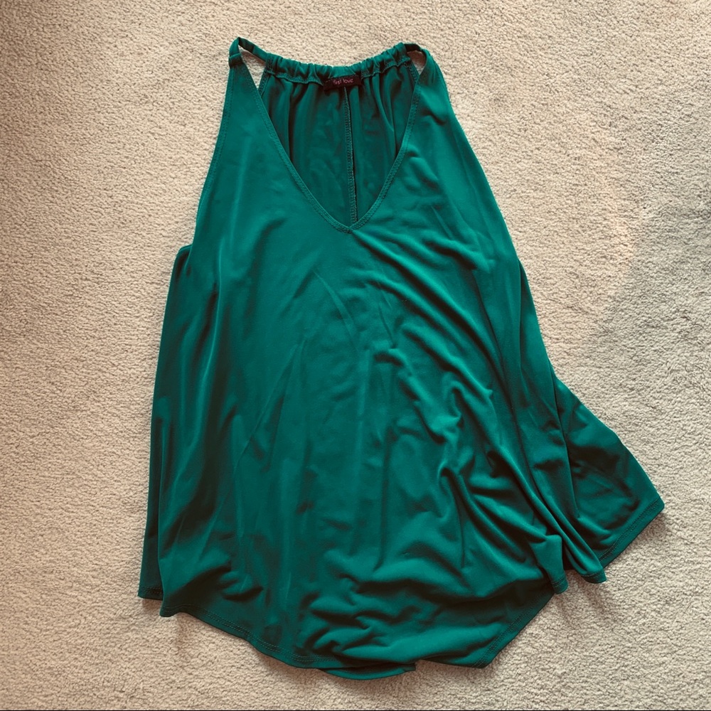 Green First Love Tank Top